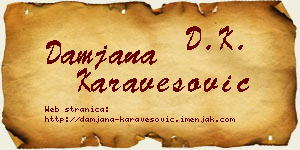 Damjana Karavesović vizit kartica